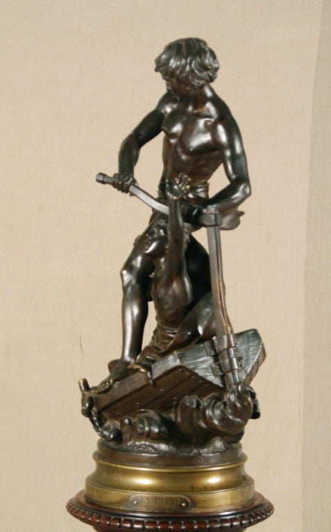 19th Century “En Peril” by Sylvain Kinsburger, French, 1855-1935