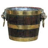 A George III Brass-Banded Oak Bucket