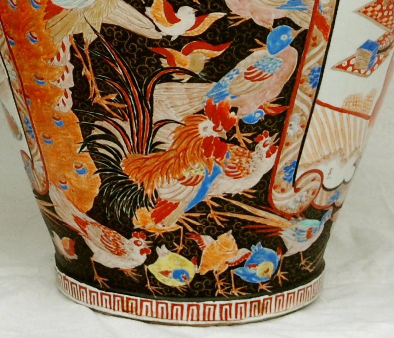 19th Century A Pair of Large Porcelain Vases, Katani Period,