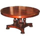 Antique A Fine English Mahogany Extending Round Dining Table