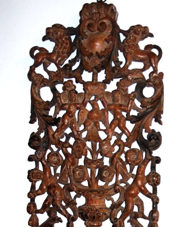 An Unusual Continental Carved Wall Bracket In Good Condition For Sale In Sheffield, MA