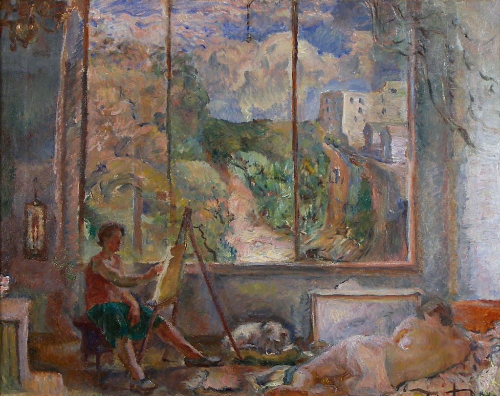 “Me in the Studio at 737” by Gertrude Partington Albright