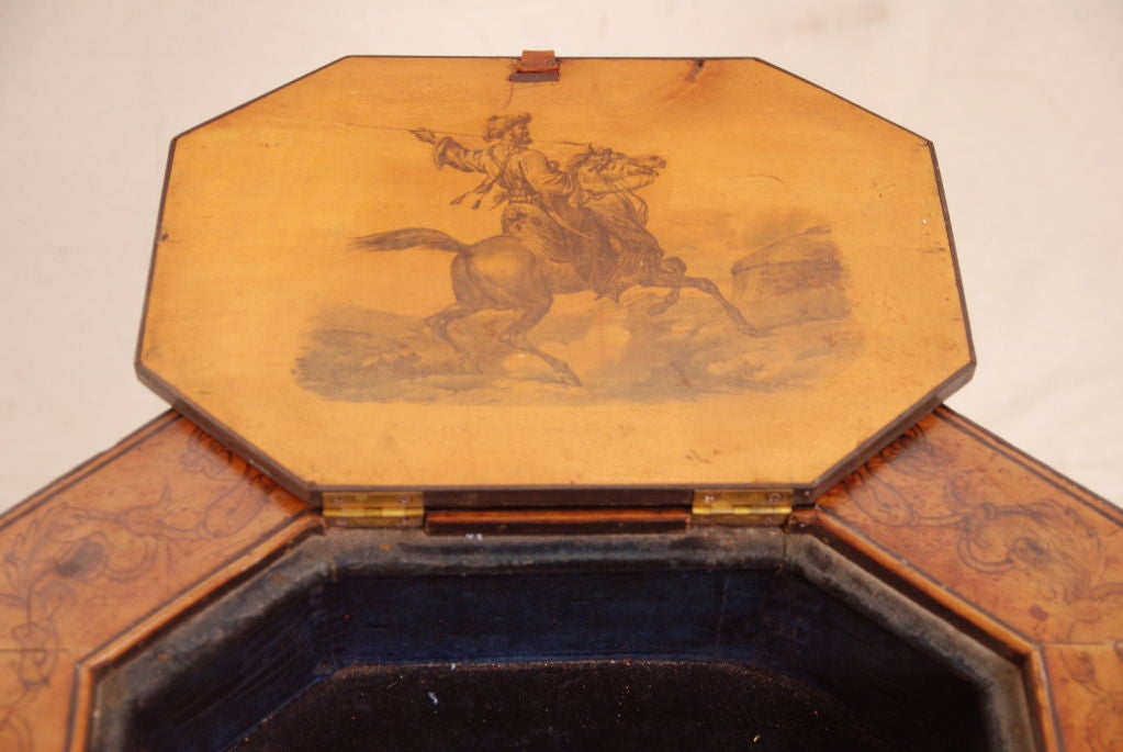 A Fine Regency Penwork & Painted Stand Attributed toJohn Bromely For Sale 1