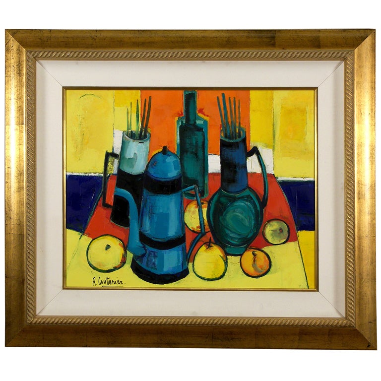“Nature Morte, La Cafetiere Bleu” by Rene Couturier