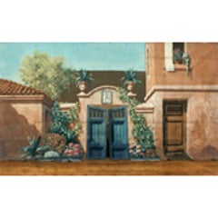 A French Paper & Canvas Theatre Backdrop Panel 1