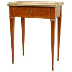 A Louis XVI Ormolu Mounted Tulipwood & Marquetry Table A Ecrire