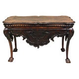 An Important  Walnut Rococo Center Table Possibly Portuguese