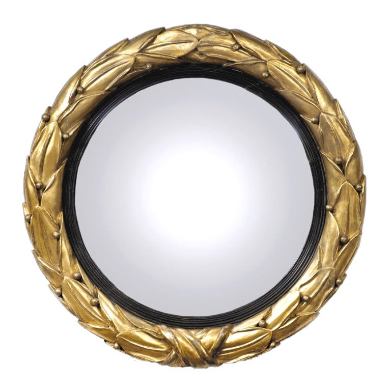 English Regency Convex Mirror For Sale