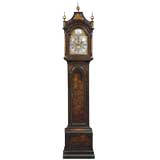 English Georgian Japanned Longcase Clock