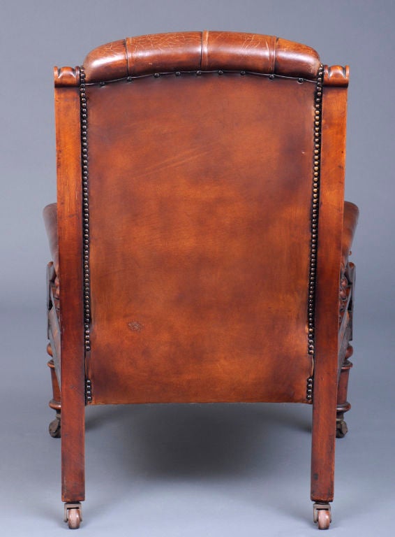 19th Century English Victorian Library Armchair
