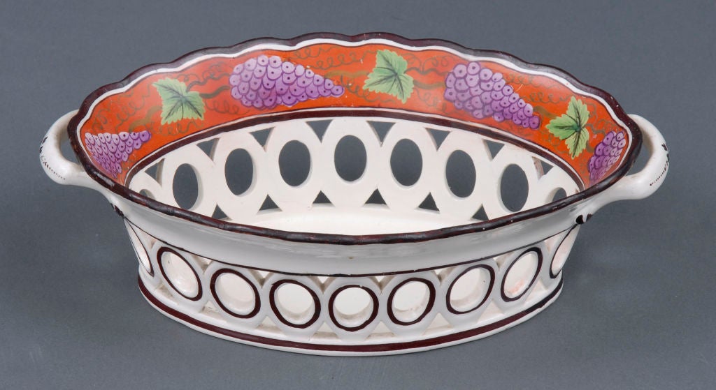 English Pair of Spode Chestnut Baskets