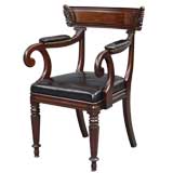 English William IV Library Armchair