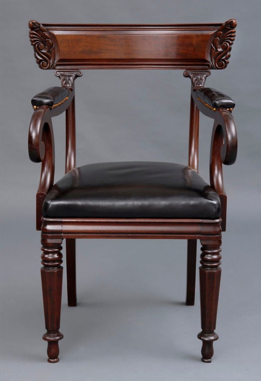 English William IV Library Armchair