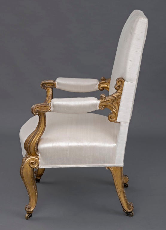 English Regency Giltwood Armchair In Excellent Condition For Sale In Sheffield, MA