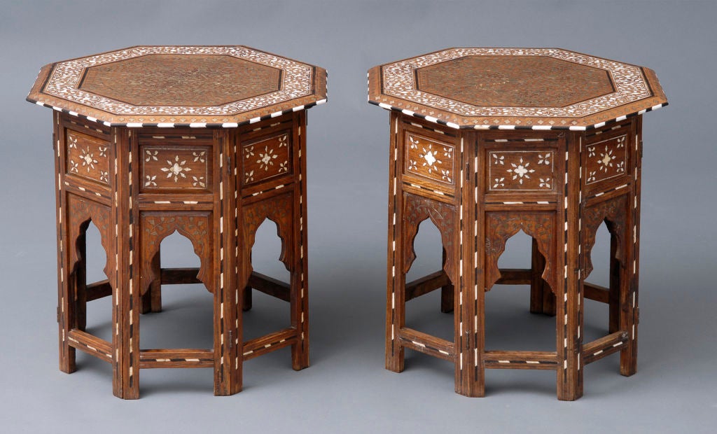 Pair of Moorish-Style Side Tables