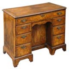 English Walnut Ladies Kneehole Desk 2