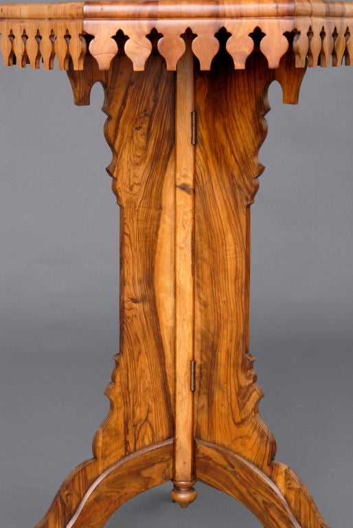 19th Century Tourist Souvenir Pedestal Tripod Table For Sale
