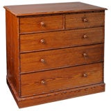 Antique English Howard Pitch Pine Chest of Drawers