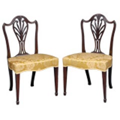 English Pair Period Hepplewhite Side Chairs 2