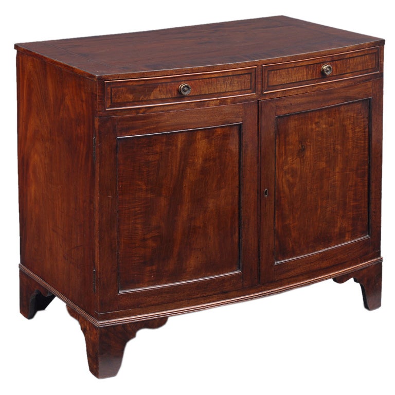 English Georgian Bow-Fronted Side Cabinet
