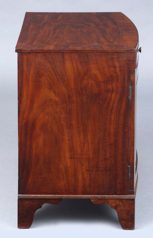 Gilt English Georgian Bow-Fronted Side Cabinet