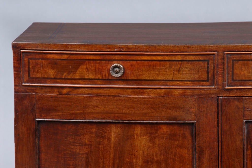 English Georgian Bow-Fronted Side Cabinet 1