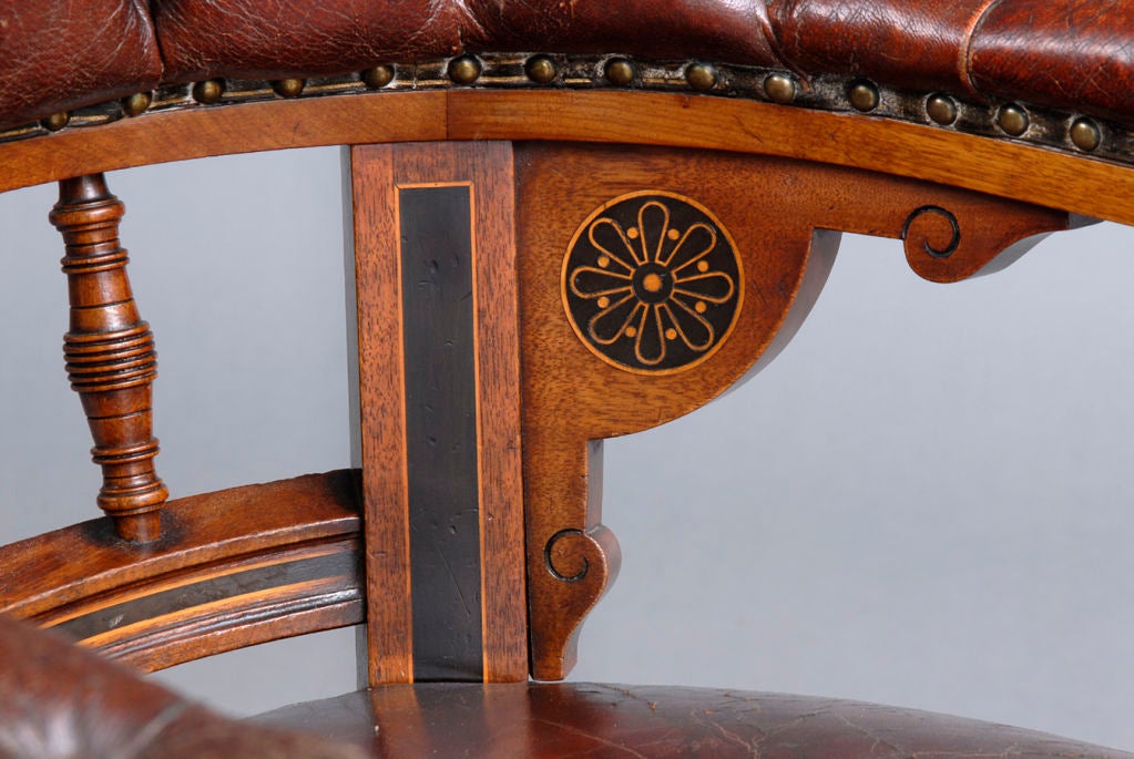 English Victorian Oak Desk Chair 3