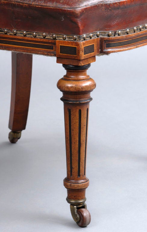 English Victorian Oak Desk Chair 5