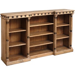 English Regency Pine Open Bookcase