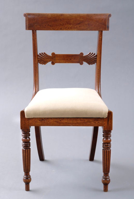 19th Century English Set of Eight Period Regency Dining Chairs