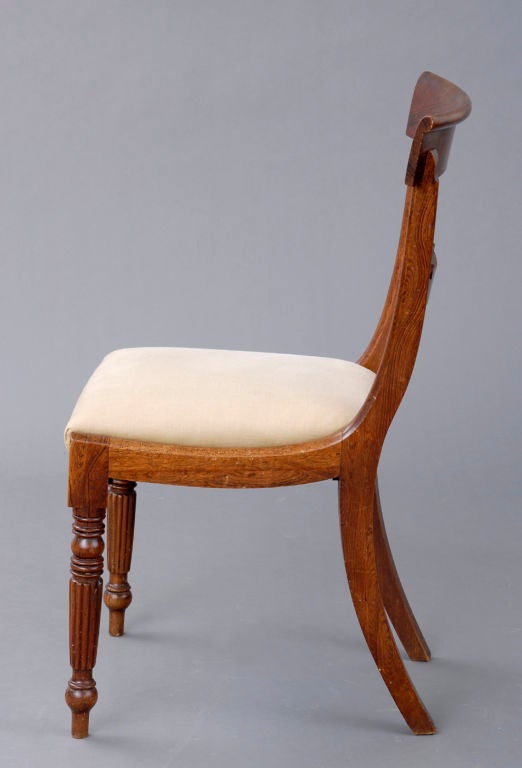 Mahogany English Set of Eight Period Regency Dining Chairs