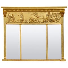 English Giltwood Overmantel Mirror