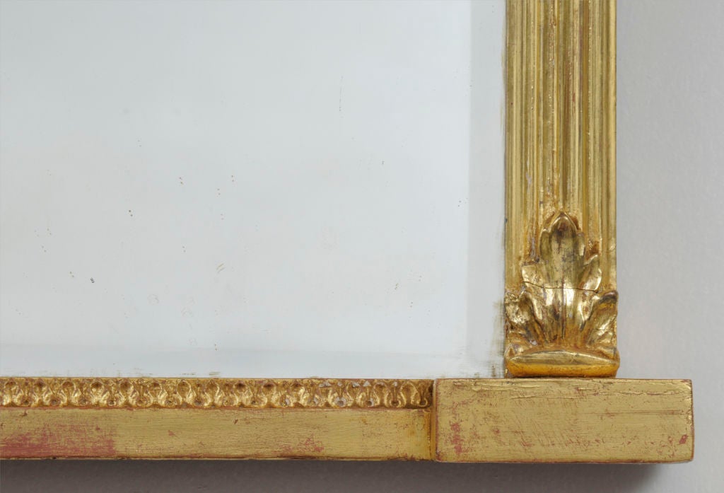 19th Century English Giltwood Overmantel Mirror For Sale