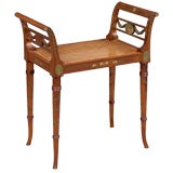 English Edwardian Satinwood Bench