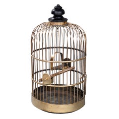Antique English Brass Bird Cage