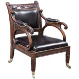 English Regency Library Armchair