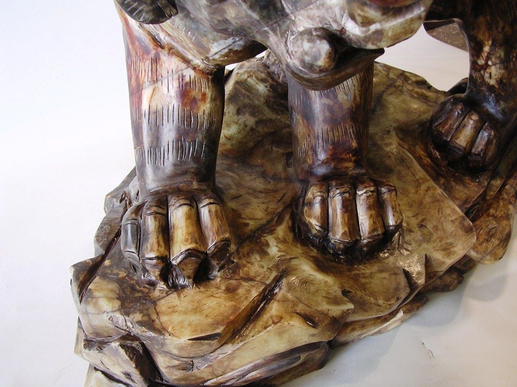 Antique Stone Carved Tiger 2