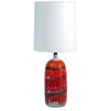 Orange Glaze Fantoni Lamp Orange Glaze Fantoni Lamp