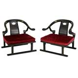 Pair of Baker Far East Collection Arm Chairs