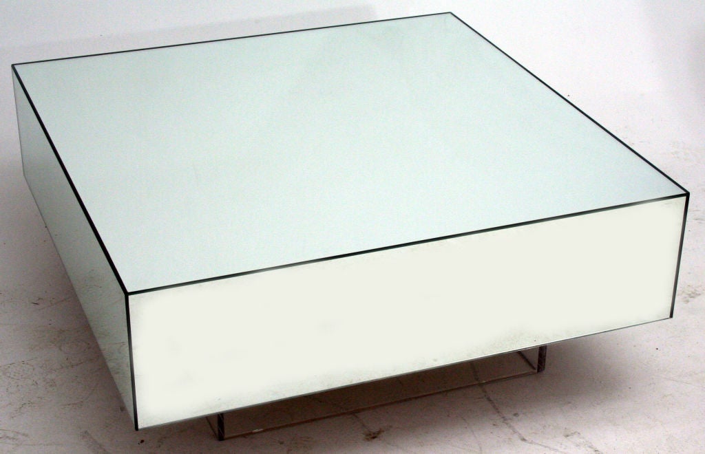 A Contemporary Mirrored Coffee Table