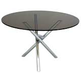 Pace  Collection Four Seat Chrome Tube Jack Leg Dining Table