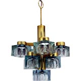 Sciolari Glass Block "Ice Cube" Hanging Fixture