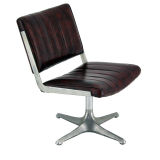 American Instutional Swivel Chair  in Brushed Aluminum and Vinyl