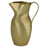 Vintage Tall Brass Anodized Aluminum Flooor Vase/Pitcher
