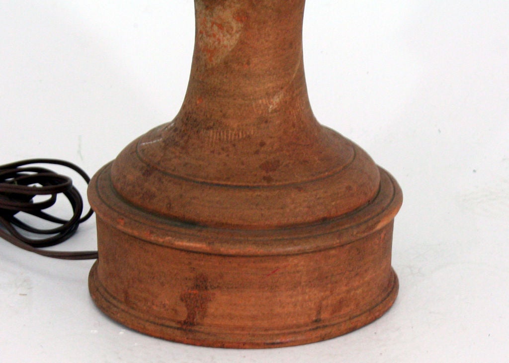 Mythical Italian Terra Cotta Goats Head Lamp 1
