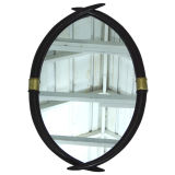 Chapman Ebonized Elephant Tusk Motif Mirror