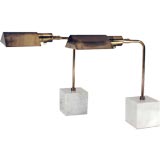 Pair of Koch & Lowy Brass and Marble Desk Lamps