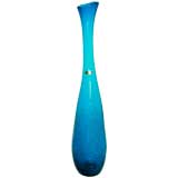 Azure Blenko Glass Vase by John Nickerson