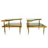 Pair of Two Tier Da Vinci Corner Tables