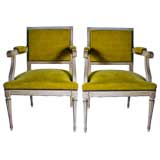 Pair of Louis XVI Style Arm Chairs